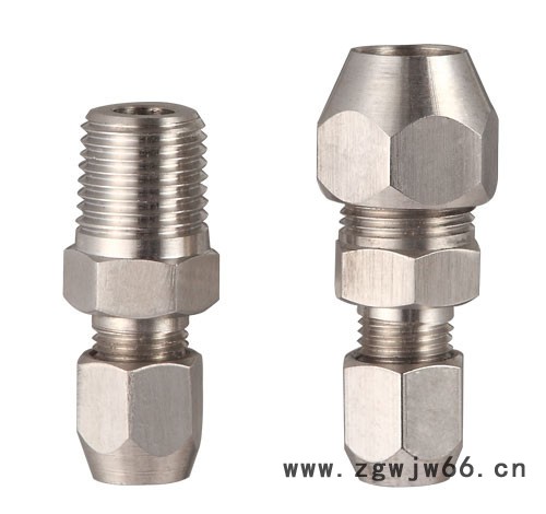 專業生產不銹鋼終端接頭 卡套外螺紋接頭 卡套直通接頭