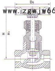 上海申歐通用泵閥廠J11B-25C-DN50內絲口直通式氨用截止閥