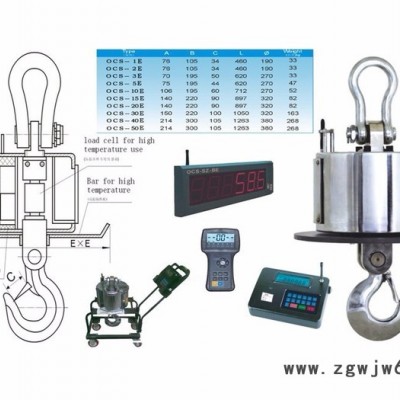 津梁OCS-20E 防磁防熱無線數傳電子吊秤  現貨電子吊鉤秤廠家