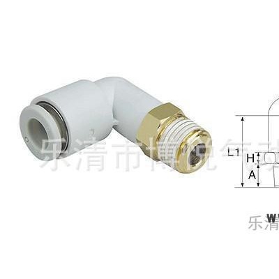 氣動元件氣動快插接頭快速接頭外螺直角彎接頭KQ2L10-01