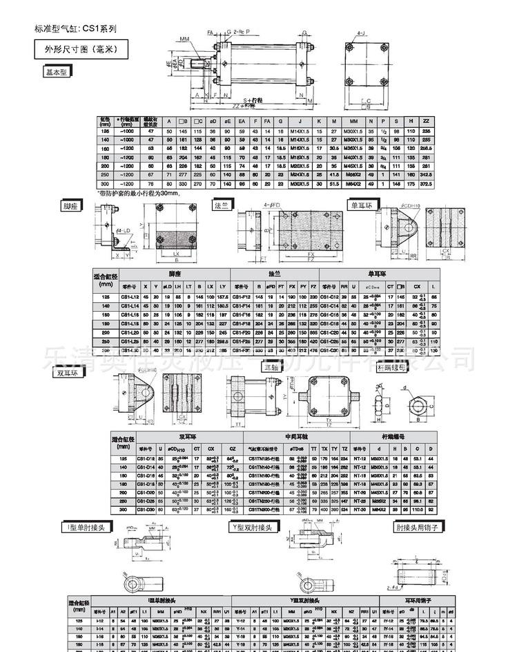 SMC標準型氣缸CS1圖片