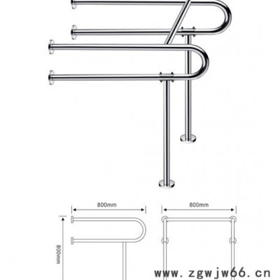 不銹鋼304 立柱雙U扶手 JYX-F80 適合洗手池與盆安裝 簡約現代化 扶手 廠家直銷包郵~