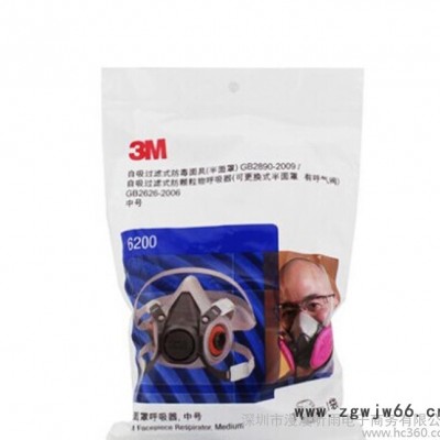 3M 6200+6001防毒面具7件套 防甲 醛有機蒸氣 噴漆防護面罩