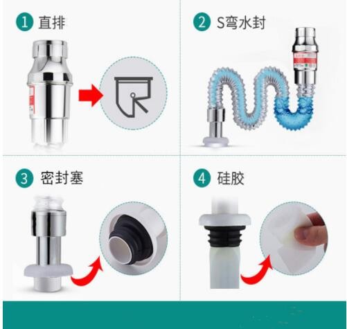 洗手盆下水管套裝臺盆面盆洗臉盆排水管翻蓋式有孔下水器配件代發